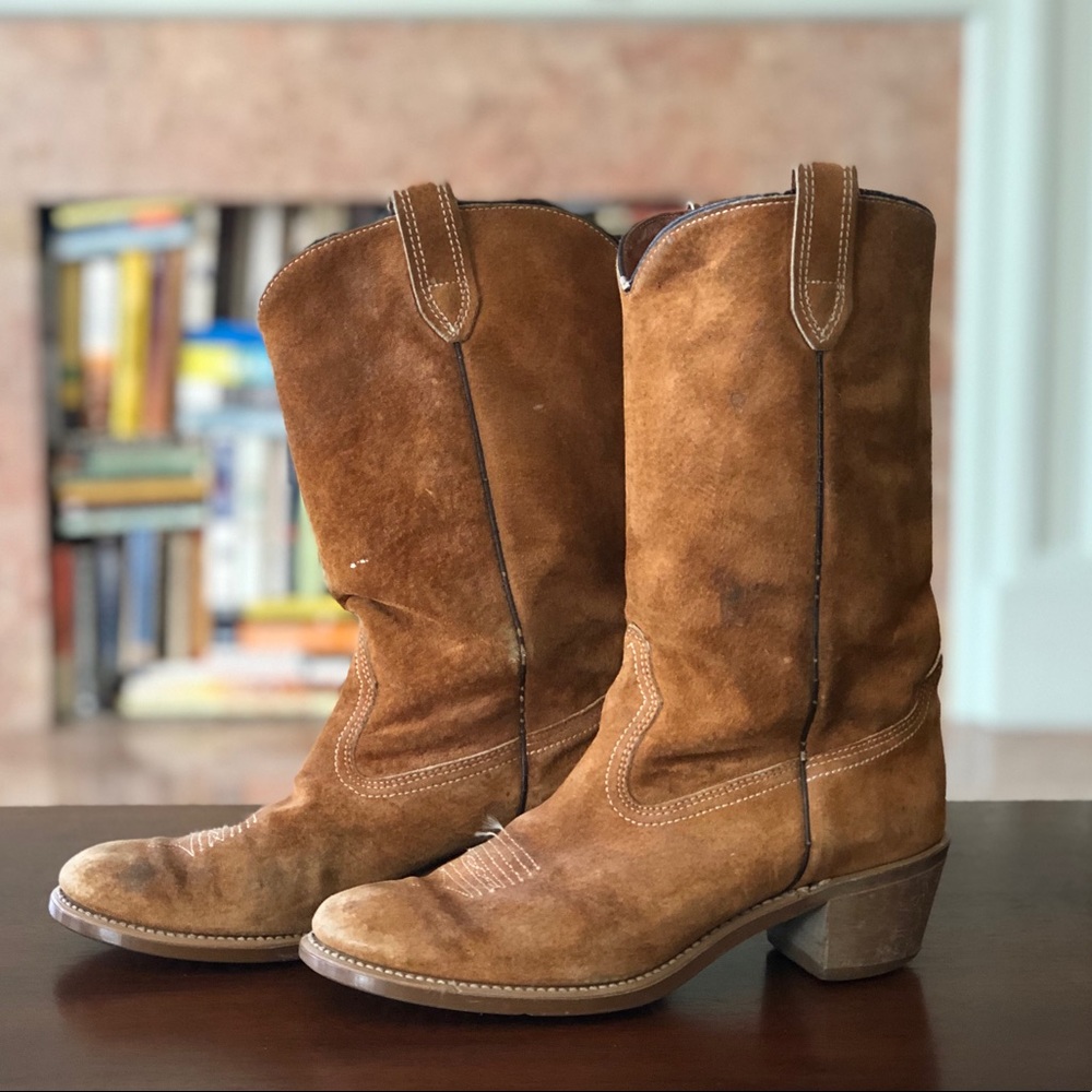 Vintage Leather Cowboy Boots